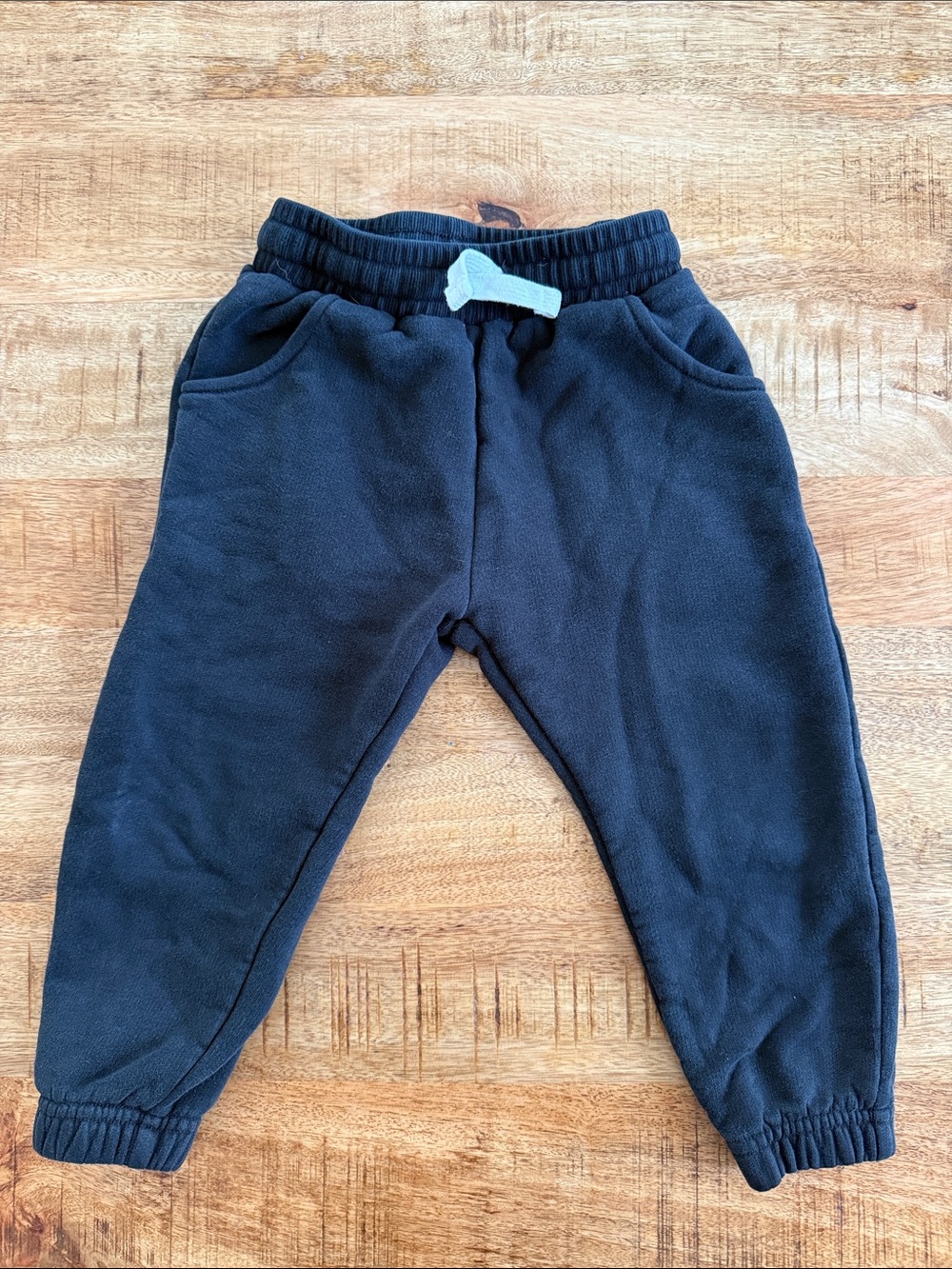 Little Bipsy Black Fleece Jogger Pants with Drawstring